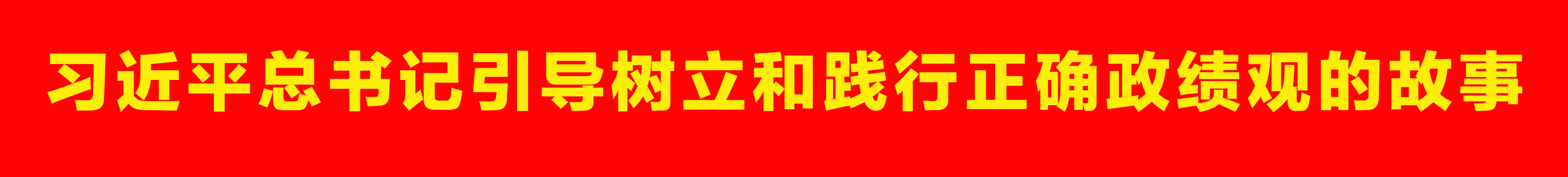 习近平总书记树立和践行正确政绩观的故事
